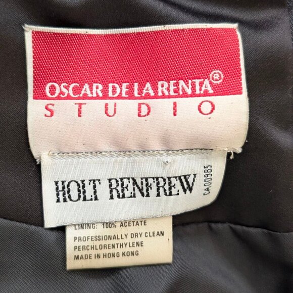 V. Oscar de la Renta Studio Black Velvet Dress - Picture 8 of 9